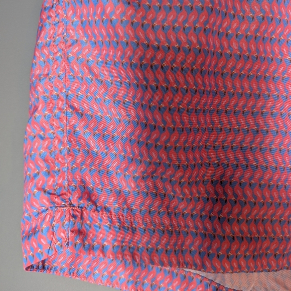 PETER MILLAR Mens XL Pink Swim Trunks Pockets Lined Drawstring Flamingo - Picture 2 of 13